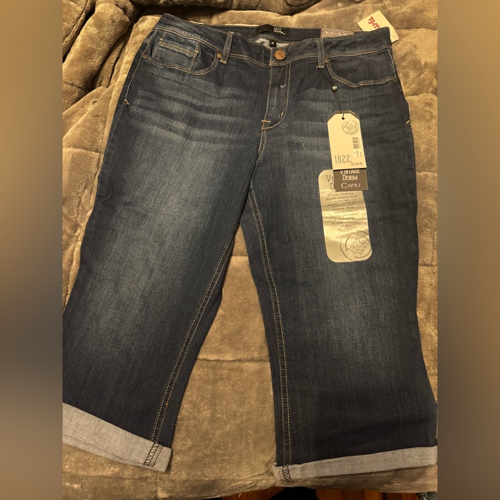 1822 Denim Dark Blue Ankle Jeans